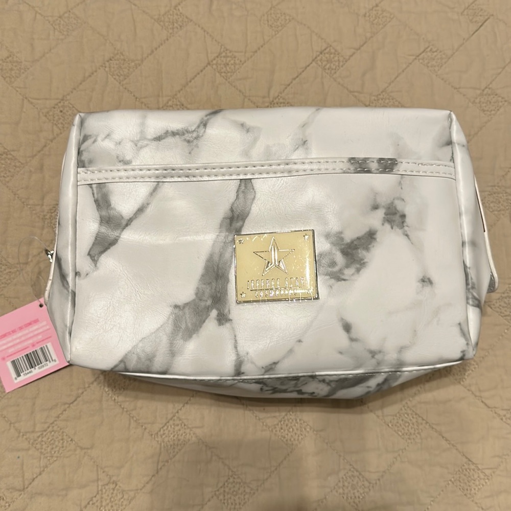 Jeffree Star black/gray/ white marble makeup bag